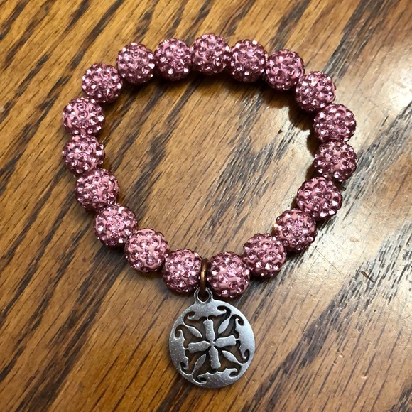 Rustic Cuff Jewelry - Pink and silver rustic cuff